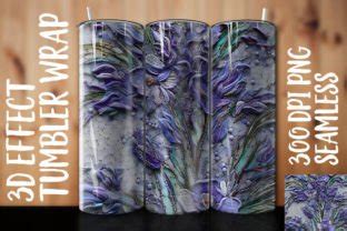 D Lavender Tumbler Wrap Graphic By Azommi Creative Fabrica