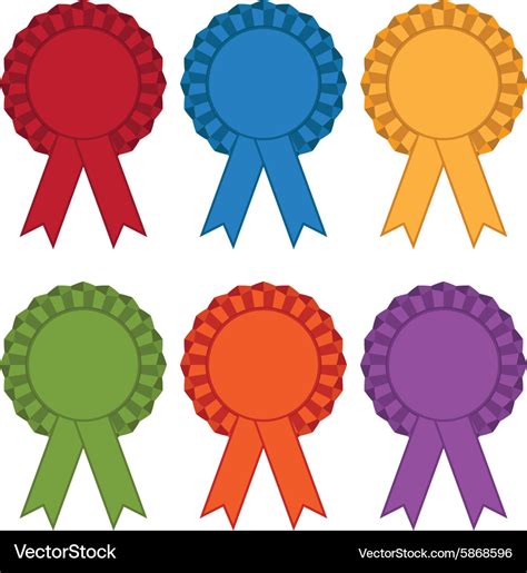 Rosette Ribbons Royalty Free Vector Image Vectorstock