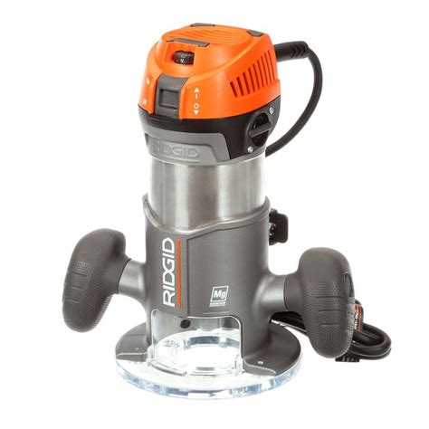 Ridgid 11 Amp 2 Hp 12 In Corded Fixed Base Router R22002 The Home Depot