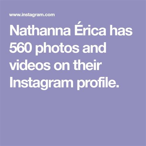 Nathanna Rica Has Photos And Videos On Their Instagram Profile