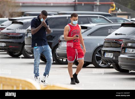 Emerson Royal and Sergiño Dest arrives to Lionel Messi farewell press ...