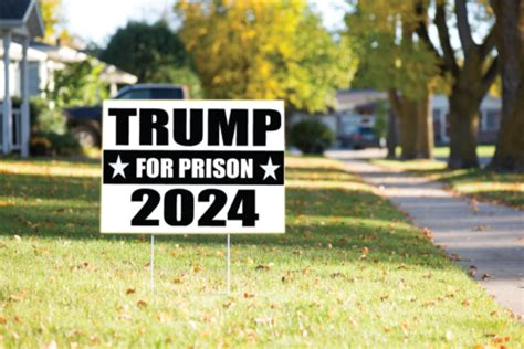 TRUMP FOR PRISON 2024 Yard Signs Election Decor Banner Biden Prank Flag