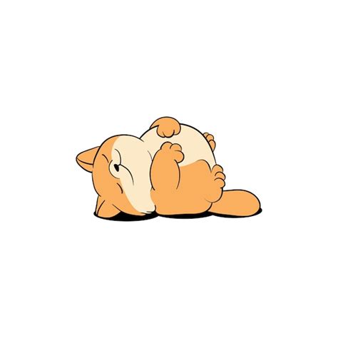 Premium Vector Lazy Fat Cat Sleeping