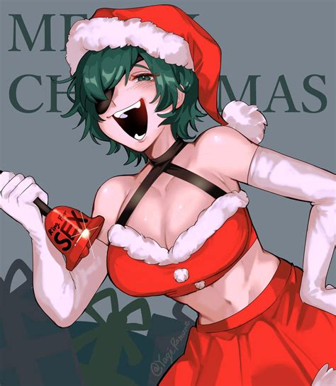 Rule 34 1girls Bell Big Breasts Calling For Sex Chainsaw Man Christmas Cleavage Eyepatch