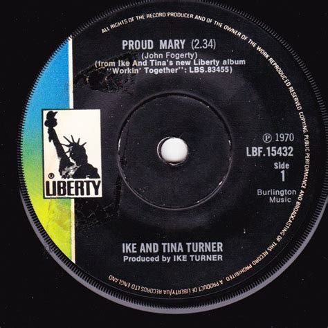 Ike And Tina Turner – Proud Mary – Vinyl (7", 45 RPM, Single), 1970 ...