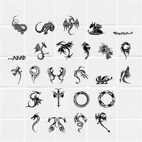 Dragon Svg Dragon Tribal Svg Tribal Dragon Clipart Tattoo Dragon