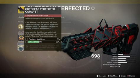 Destiny Outbreak Prime Perfected Exotic Pulse Rifle Zero Hour