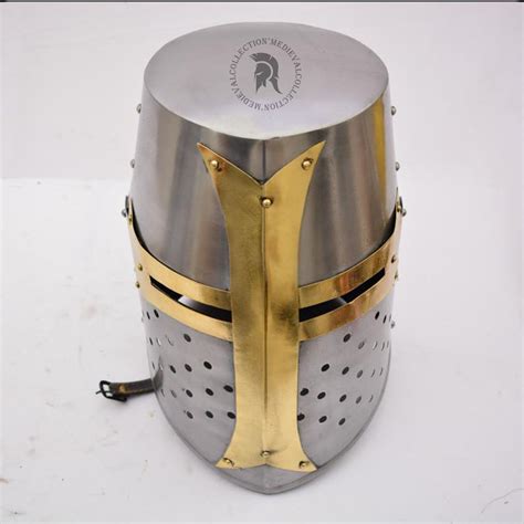 Medieval Knight Templar Crusader Helmet Templar Knight Helmet Etsy