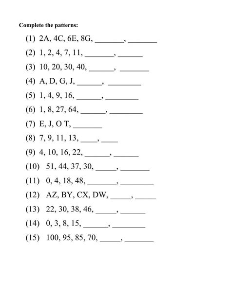 CBSE Class 4 Math Play With Patterns Worksheet With Solutions