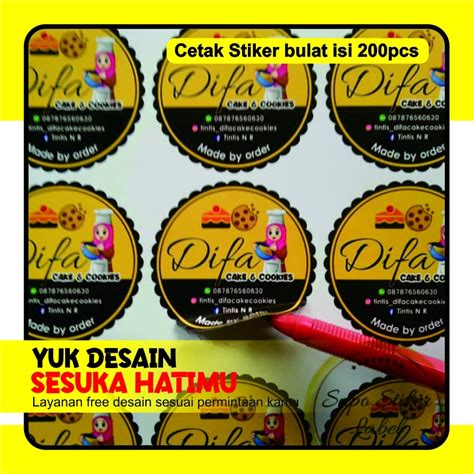 Jual Cetak Setiker Sticker Bulat Custom Cetak Stiker Bulat Lebel