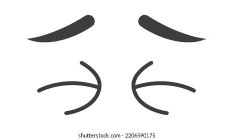 Cartoon Closed Eyes Vector Illustration Stock Vector (Royalty Free) 2206590175 | Shutterstock