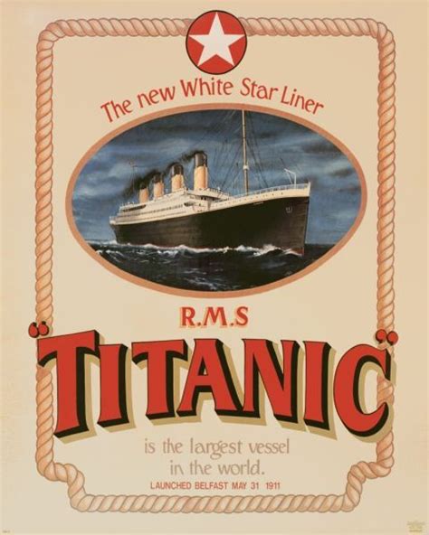 Poster White Star Line Rms Titanic Titanic Poster Rms Titanic Titanic