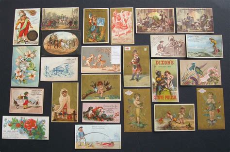 Large Lot Of Antique Die Cut Victorian Advertising Trade Cards 1