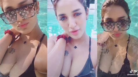 Mathira Enjoying In Swimming Pool Mathira Hot Tik Tok Video Youtube