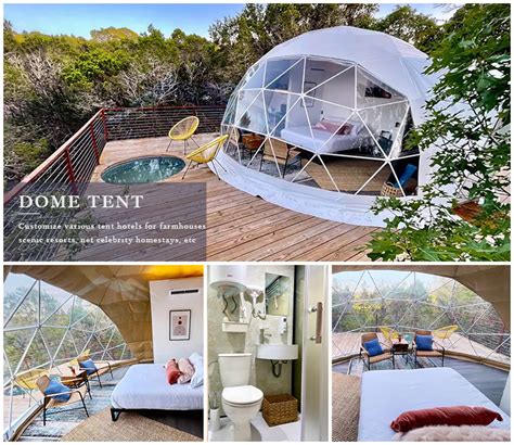 M Geodesic Glamping Dome Camping Tents For Glamping Luxury China