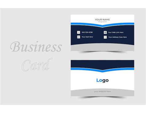 Premium Vector Clean Style Modern Business Card