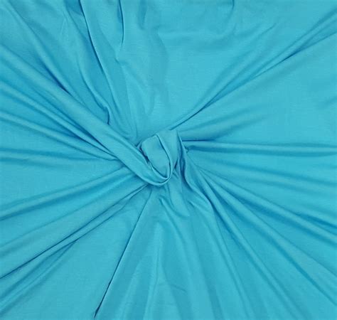 Mvs Modal Viscose Spandex Fabric Jersey Knit By The Yard Turquoise