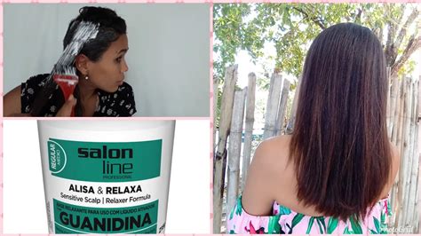 Como Alisar E Relaxar O Cabelo Usando Guanidina Salon Line YouTube