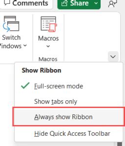 How To Show Or Hide The Ribbon In Excel With Shortcuts Trump Excel