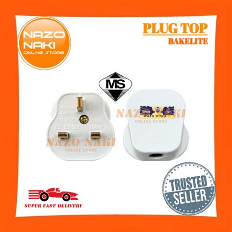 A Pin Bakelite Plug Top Uk Plug Top Kepala Plug Elektrik Sirim