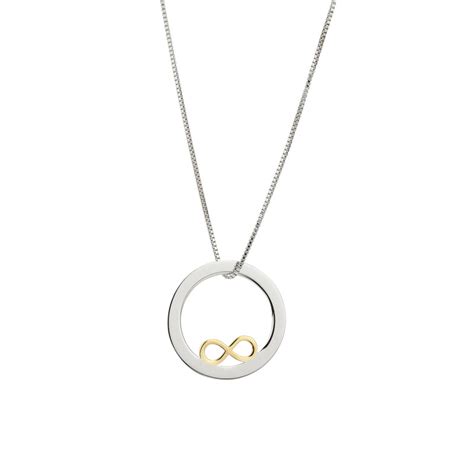 Collier Infini En Argent 925 1000 Bicolore AE C60202 Aelys