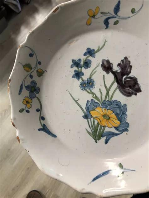 Ancienne Assiette Faience Xviii Xix Me Nevers La Rochelle Eur