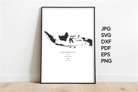 Indonesia Map Svg Png Pdf Dxf Eps Indonesia Print Indonesia Vector File