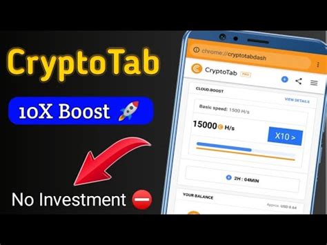 CryptoTab Free Mining Speed Boost No Investment Trick CryptoTab YouTube