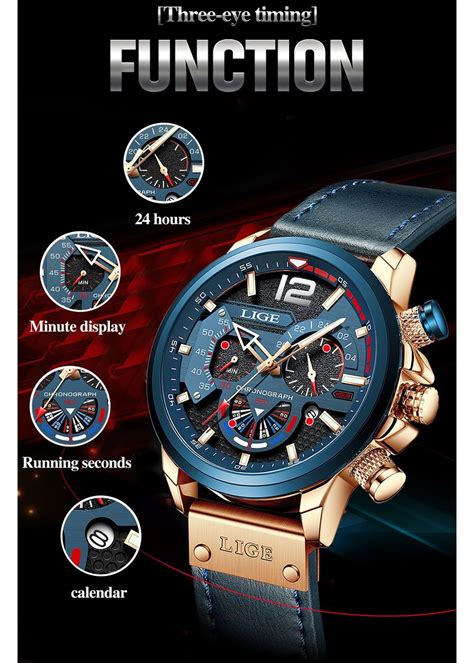 Overfly Lige Analog Digital Dual Time Chronograph Watch For Men S