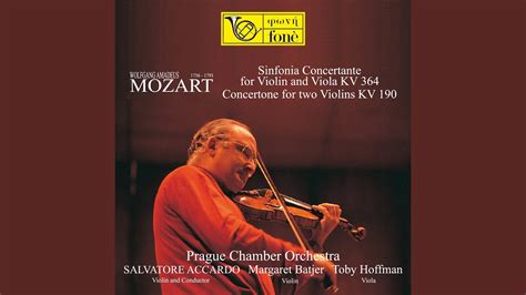 Sinfonia Concertante For Violin And Viola In E Flat Major Kv I