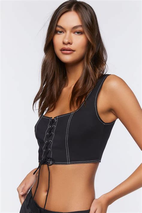 Lace Up Crop Top