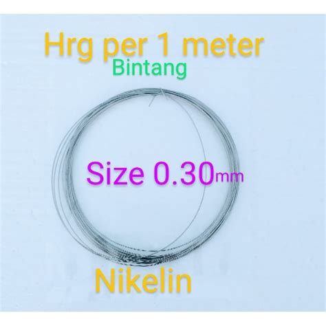 Jual Kawat Nikelin Niklin 030 Mm Jual Per Meter Kawat Pemanas Shopee