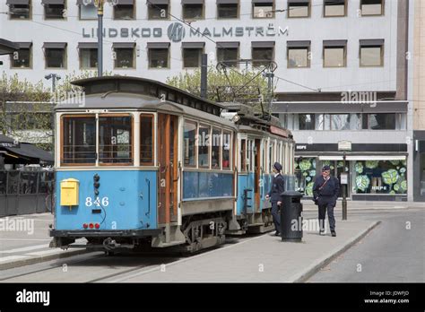 Tram In Norrmalmstorg Square Stockholm Sweden Stock Photo Alamy