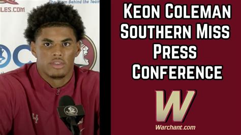 Fsu Football Keon Coleman Postgame Interview After Fsu Win