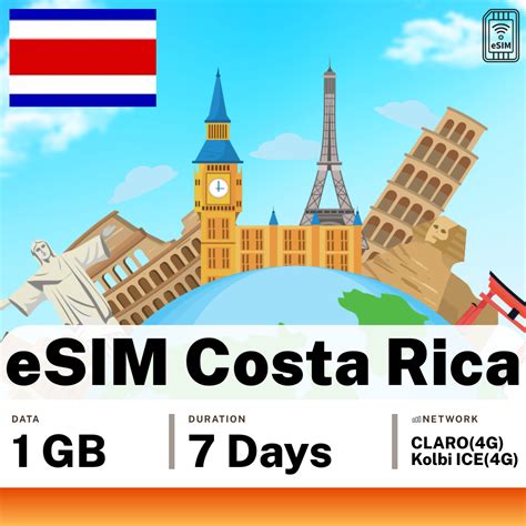 ESIM Costa Rica 1 GB 7 Days From 12 60