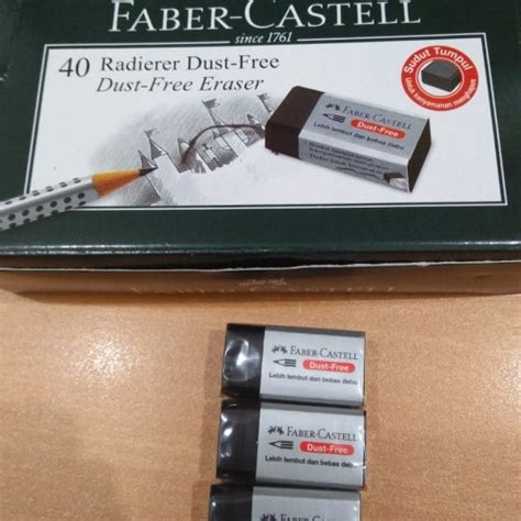 Jual Penghapus Pensil Faber Castell Eraser Dust Free 7294 Hitam Ecer