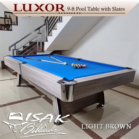 Jual Luxor Brown 9 Ft Pool Table Batu Slate Meja Billiard Biliar