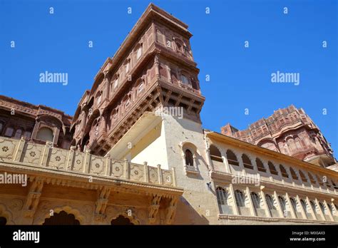 Jodhpur Rajasthan India December 17 2017 Architectural Details Of