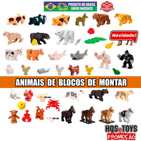 Animais de Blocos de Montar Fazenda Zoológico animal cavalo porco Gato