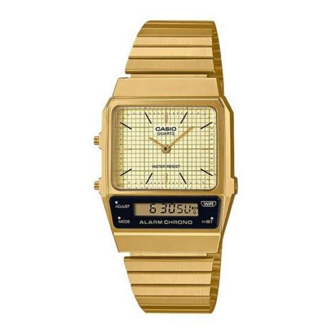 Montre Femme CASIO ORIGINAL VINTAGE AQ 800EG 9AEF Bracelet Acier Doré