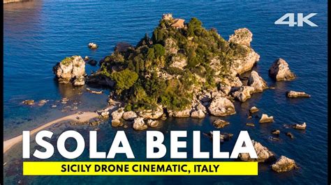 Isola BELLA Taormina 4K Drone Footage Sicily Italy YouTube