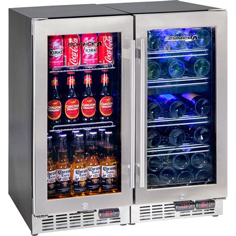 Beer And Wine 3 Zone Indoor Under Bench Quiet Bar Fridge Combination