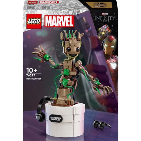 Lego Marvel 76297 Dancing Groot Set Smyths Toys Uk