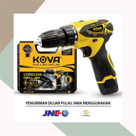 Jual Kova 12V Cordless Drill Set Mesin Bor Tangan Tanpa Kabel Shopee