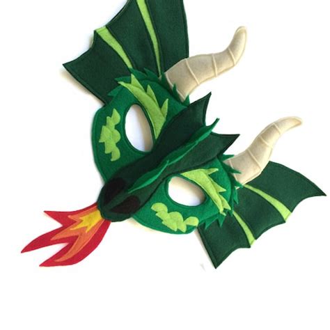 Dragon Felt Animal Mask For Children Etsy