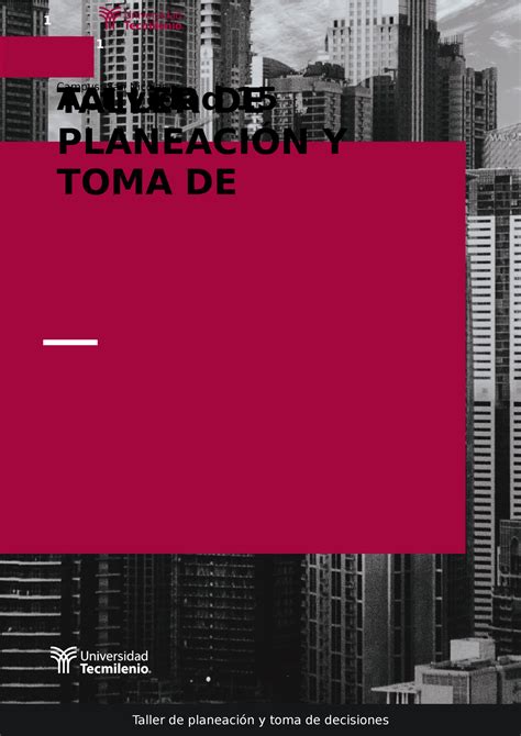 Taller de planeación y toma de decisiones Actividad 15 Stu Docs 11