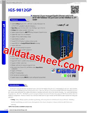 Igs Gp Datasheet Pdf Oring Industrial Networking Corp