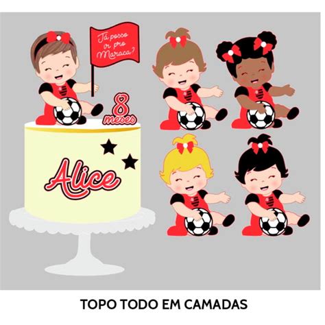 Arquivo De Corte Topo De Bolo Baby Flamengo Menina Brinde Elo7