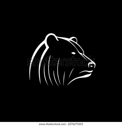 Bear Head Silhouette Tattoo Logo Template Stock Vector (Royalty Free ...