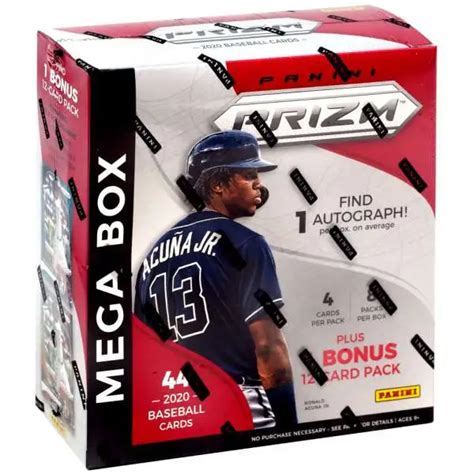 MLB Panini 2020 Prizm Baseball Trading Card MEGA Box 10 Packs Bonus